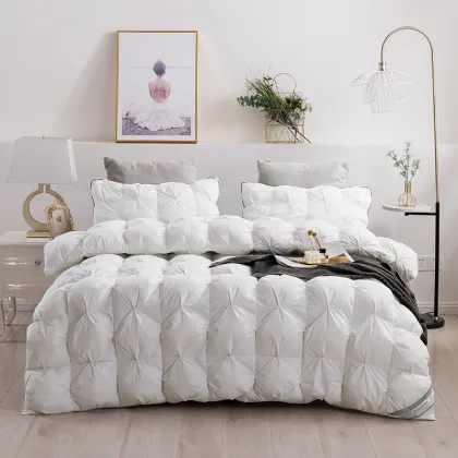 King Size Cotton Duvet Cover & Goose Down Comforter Set