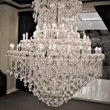 Popular Customization Long Crystal Drop Crystal Chandelier for Hotel Decoration