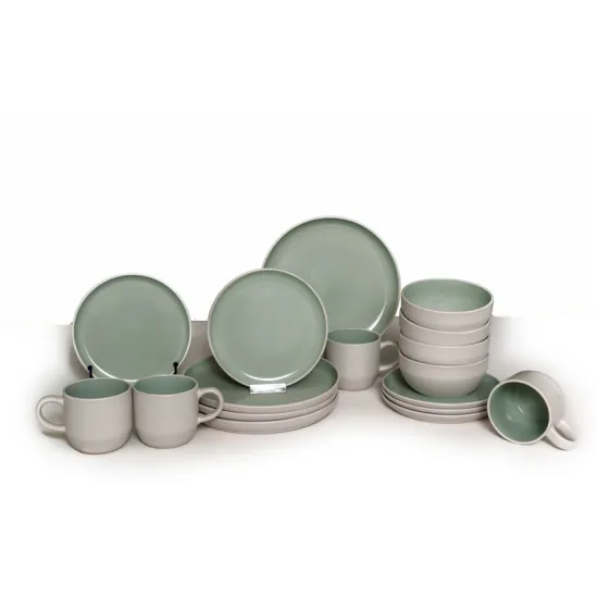 2022 new 16pcs soild color glazed Restaurant