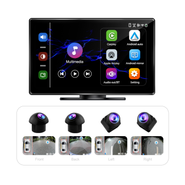 9 Inch IPS 360° Panorama Backup Camera with Carplay and Android Auto