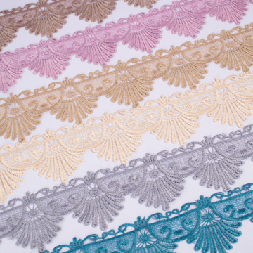 Wholesale 8.5cm Water-Soluble Guipure Lace Trim: Affordable, High-Quality Border Embroidery