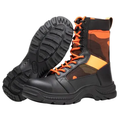 928 Heavy Industry Cow Leather Safety Shoes Steel Toe Fire Shoes Men Fire Jungle Safety Shoes