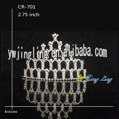 Rhinestone Bridal Hair Accessories Pageant Crown Tiara
