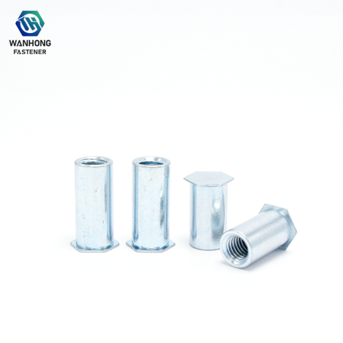 Fixation filetée à trou borgne : écrou à rivet à tête plate