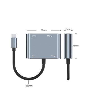 4 in 1 Ports Laptops USB C Hubs