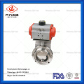 Sanitary SS304  Intelligent Head Pneumatic Butterfly Valve