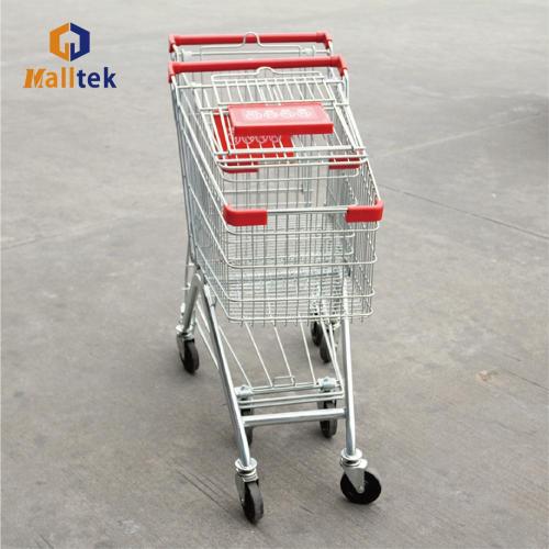 Large capacity European metal supermarket shopping Trolley