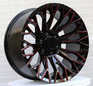 Gloss Black 20-Inch Wheels with Red Trim