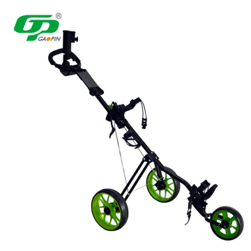 Trolley de golfe dobrável de três rodas de três rodas