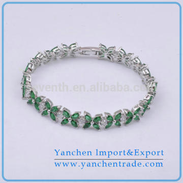 Cheap Green And White Stone Gemstone Bracelet Wholesale For Girl