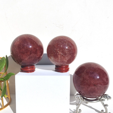 Factory Direct Sale: Strawberry Quartz Crystal Ball - Healing Stones Gemstone