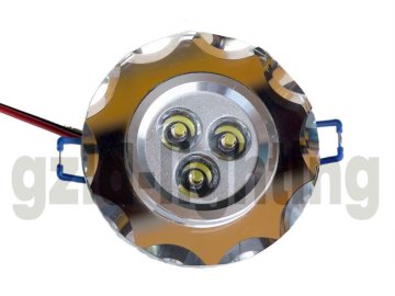 3w led crystal glass high ceiling downlights