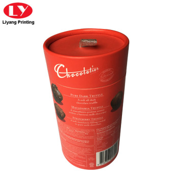 Paper Red Round Chocolate Bar Packaging Box