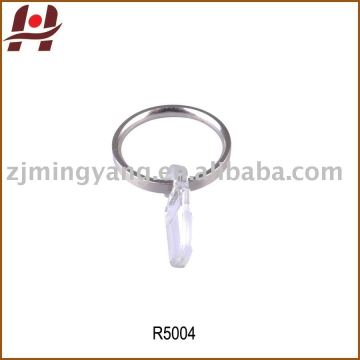 R5004-metal iron zinc alloy square round window curtain rod pole pipe rings clips