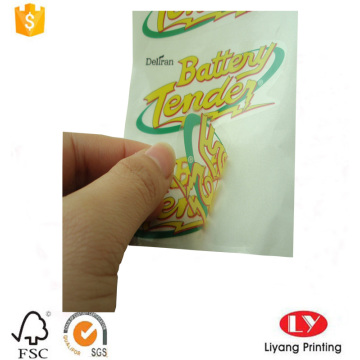 Custom Adhesive Waterproof Transparent PVC Sticker