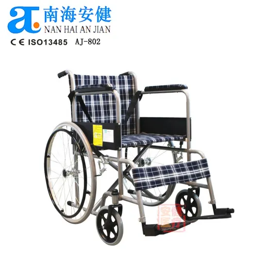 Lowest Price Epoxy Metal Wheelchair for Health Care Rehabilitation