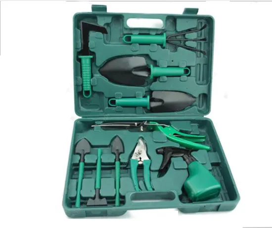 Complete Garden Tool Set: 10-Piece Collection including Shovel, Rake, Pruning Scissors, Watering Can & More - Essential Garden Appliances