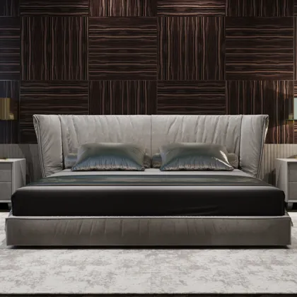 Luxury king size fabric double bed
