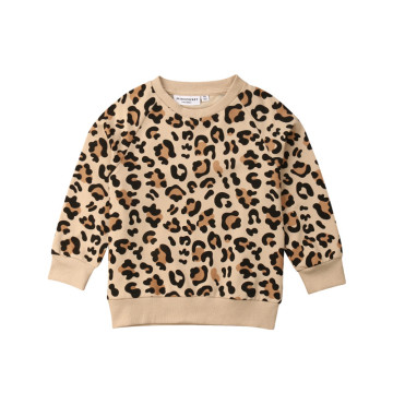 2019 Spring Kids Baby Girl Boy Long Sleeves Leopard Print T-shirt Hoodies Sweatshirts Jacket Coat Autumn Clothing