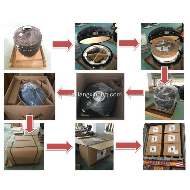 12 dyuymli choynak keramik Kamado panjara