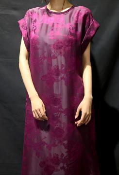 plum maxi dress with sleeves