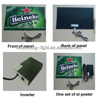 Custom Commercial Electric Light Animation Poster / Display Poster / Sound Activated Poster