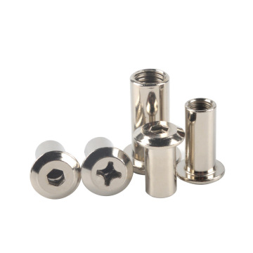 Nickel-Plated M5, M6, M8 Sleeve Nuts and Cap Bolts for Furniture Assembly