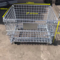 metal wire mesh warehouse storage cage with wheels