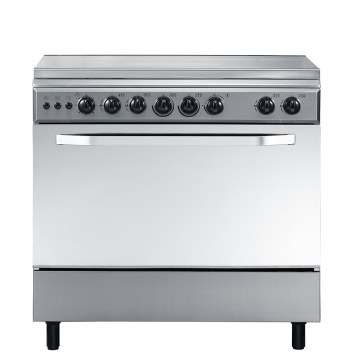 Enam Burners Stainless Steel Gas Cooker dengan Hotplates