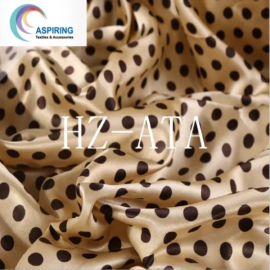 75dx100d 100% Polyester Polyester Printed Satin Fabric