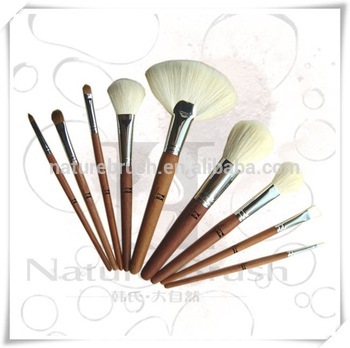 9 pieces professional cosmetic makeup brush set