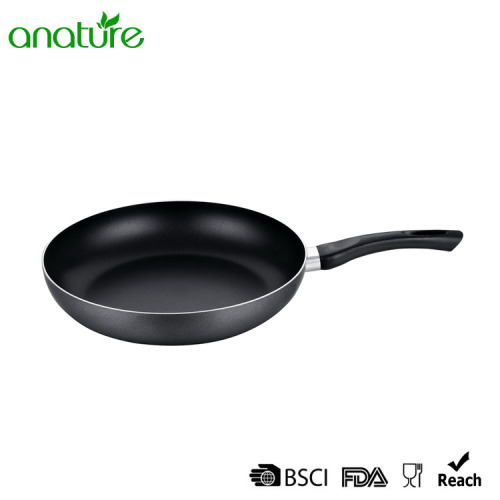 Svart Nonstick Handle Riveted Aluminium Porslin Pan