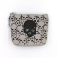 Skull flower style PU coin purse