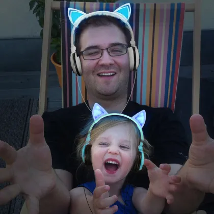 Bluetooth LED light Cat Ears Headset