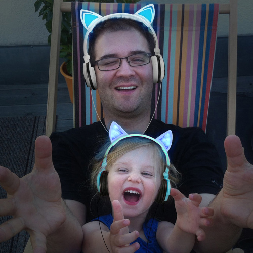 Oreillette Bluetooth LED Light Cat Ears