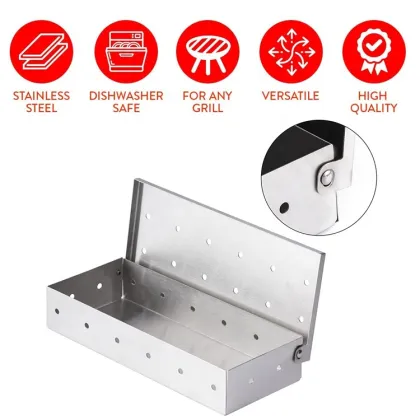 JinHaiYue Hot-Selling Stainless Steel BBQ Grill Smoker Box: Your Ultimate Outdoor Cooking Companion