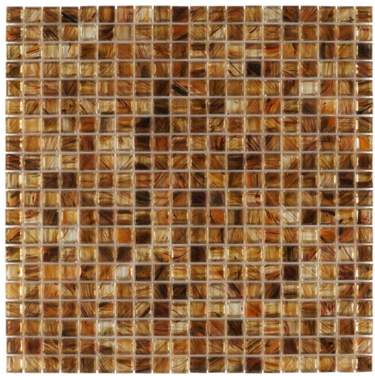 Mosaico di vetro Piastrelle marroni Mosaici traslucidi