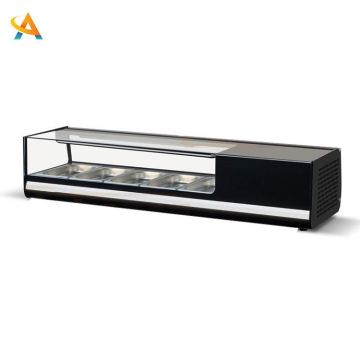 Static Cooling Refrigerated Sushi Display Showcase Refrigerator Chiller Cooler