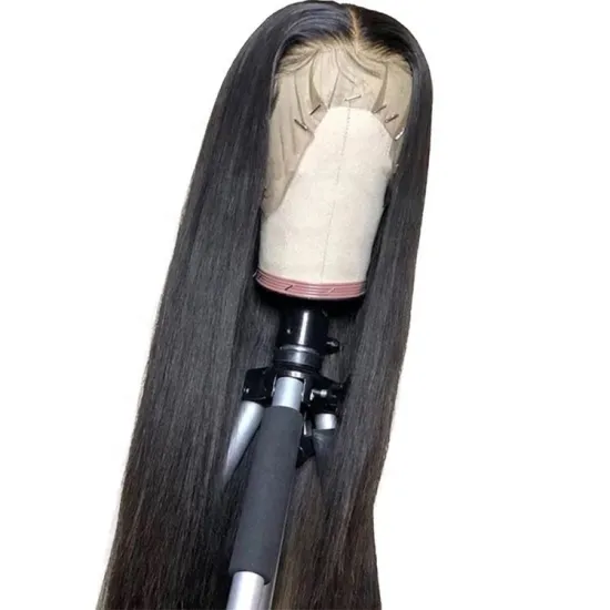 Vendor Stock 13X6 Hd Transparent Swiss Lace Wigs Human Hair Lace Front Glueless Brazilian 100% Virgin Natural Human Hair Wigs