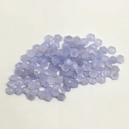 Natural Purple Agate Ring Face Purple Chalcedony Gemstone