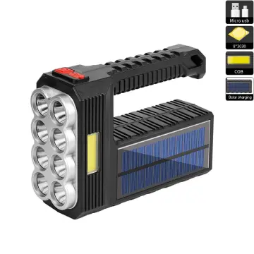 Super Bright COB LED Emergency Rechargeable & Solar Handheld Searchlight Torch