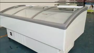 商業用魚とシーフードディスプレイ冷蔵庫フリーザーショーケース