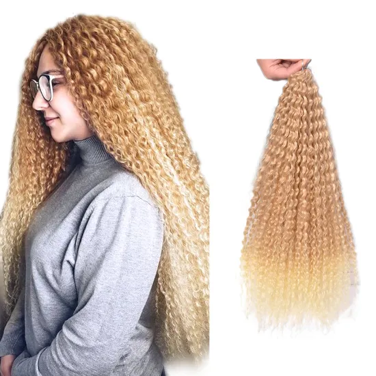 20 Inches Afro Yaki Kinky Curly Water Wave Soft Ombre Crochet Braid Hair Curly Marley Hair Synthetic Braiding Hair Extensions
