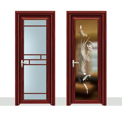 Classic Style Aluminium and Glass Casement Door for Bathroom and Kitchen