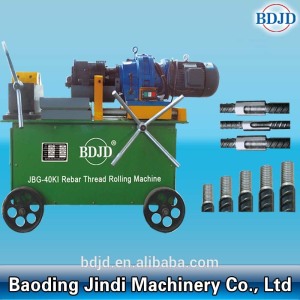 Portable rebar threading machine