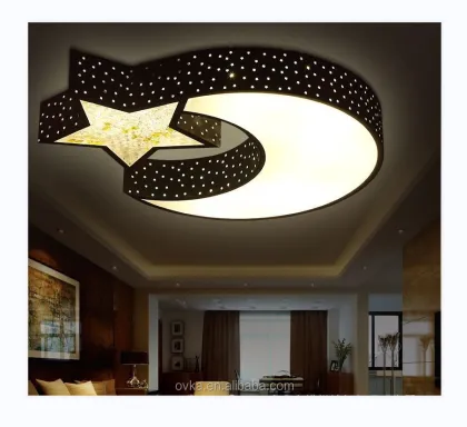 Minimalist LED Ceiling Lights for Bedroom and Living Room with Moon and Stars Design