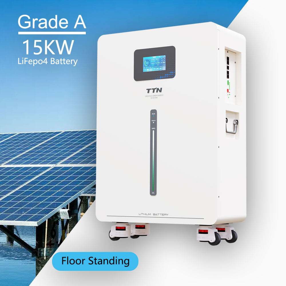 15kWh LiFePO4 太阳能电池，带逆变器，用于离网家庭备用电源