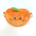 Sac orange mignon en peluche