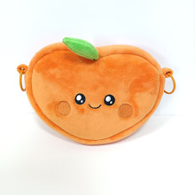 Симпатичная апельсиновая сумка с плюшем
