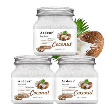 Ready to Ship Coconut Body Exfoliating Scrub for All Skin Types